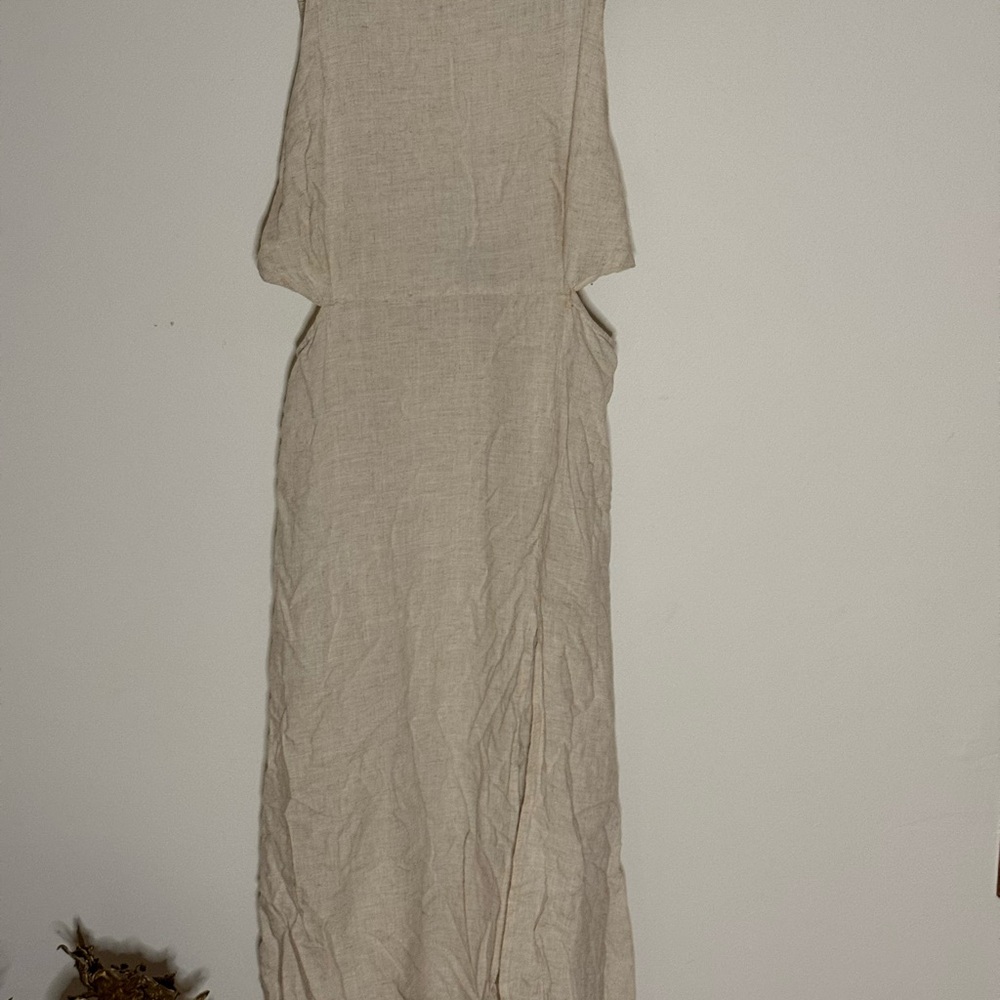 ASOS Curve Backless Cream Dress